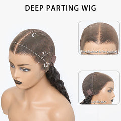 13x6 Transparent Lacefront Wig Deep Wavy(150%Density)