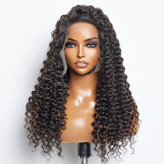 13x6 Transparent Lacefront Wig Deep Wavy(150%Density)