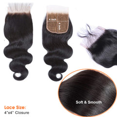 4x4 Transparent Lace Closures