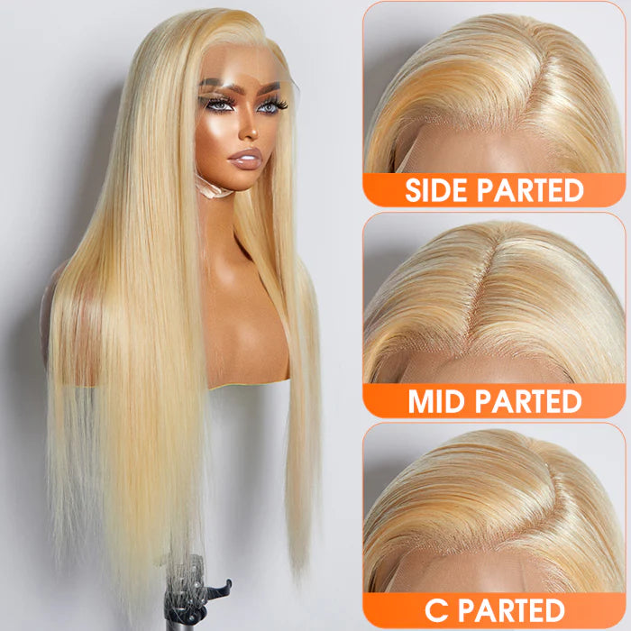 13x4 Transparent Lace Frontal Wig #613 (150%Density)
