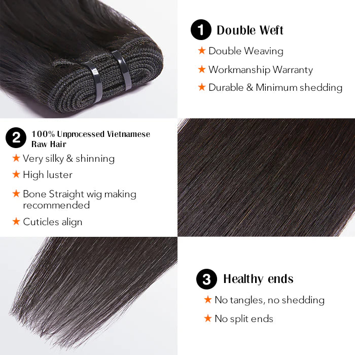 3 Bundle Raw Vietnamese Hair