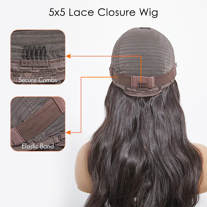 5x5 Lace Closure Wig (180%Density)